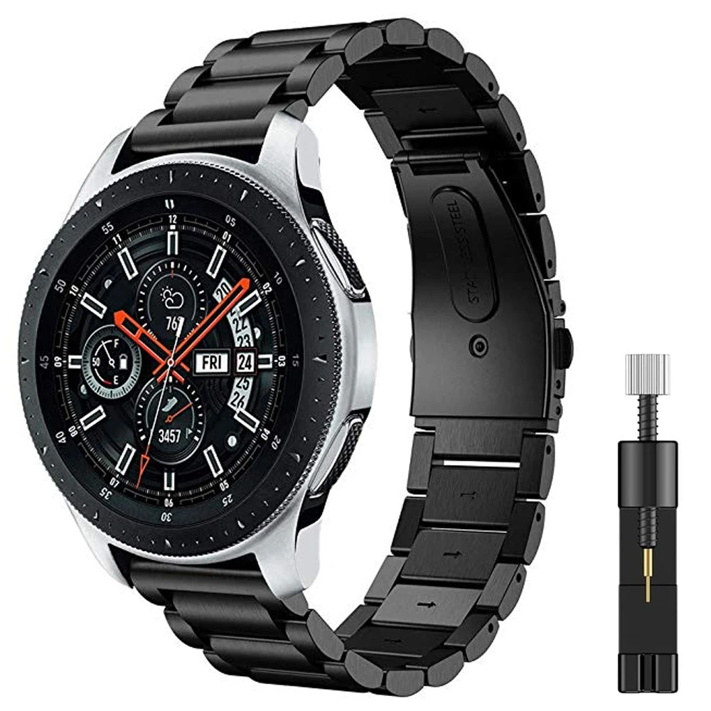 Ремешок металлический для Samsung watch 3 46 мм/Active 2/Huawei GT GT2/Amazfit GTR 22 мм 20 | Наручные часы