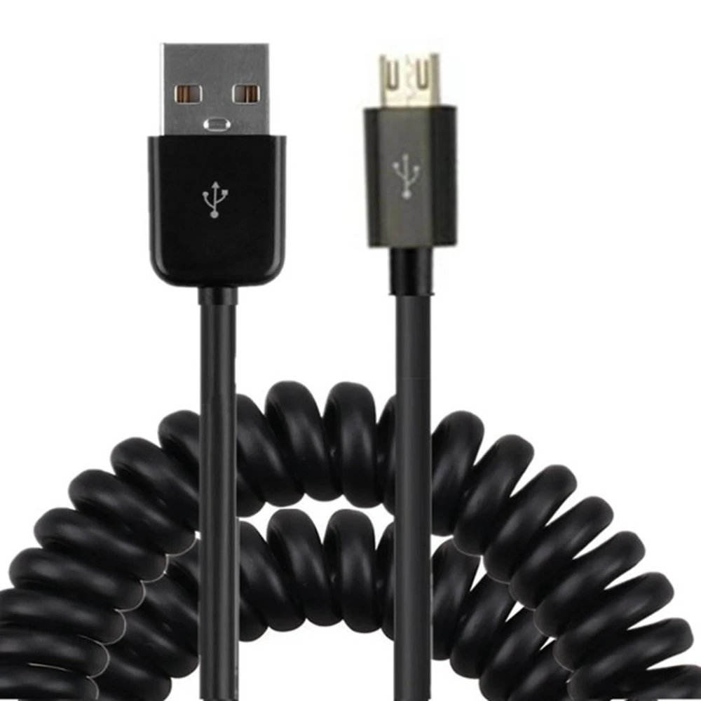 

1M/2,5 M USB 2,0 micro usb männlichen frühjahr Versenkbare stretch kabel sync daten lade für samsung HTC LG 2M