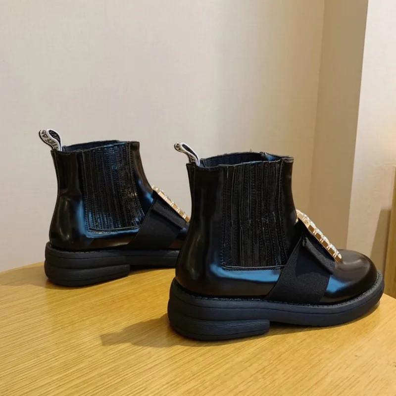 Женские ботинки коллекция 2019 года классические женские зимние на низком каблуке