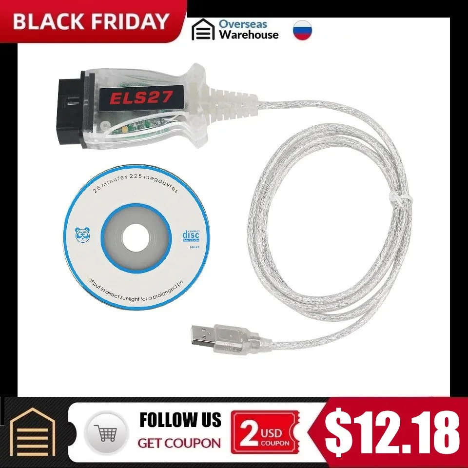 V2.3.8 PIC24HJ128GP FTDI ELS27 FORScan сканер работает ELM327 J2534 для Lincoln/Mercury FoCOM MAZDA Ford ELS 27 OBD2 Диагностический