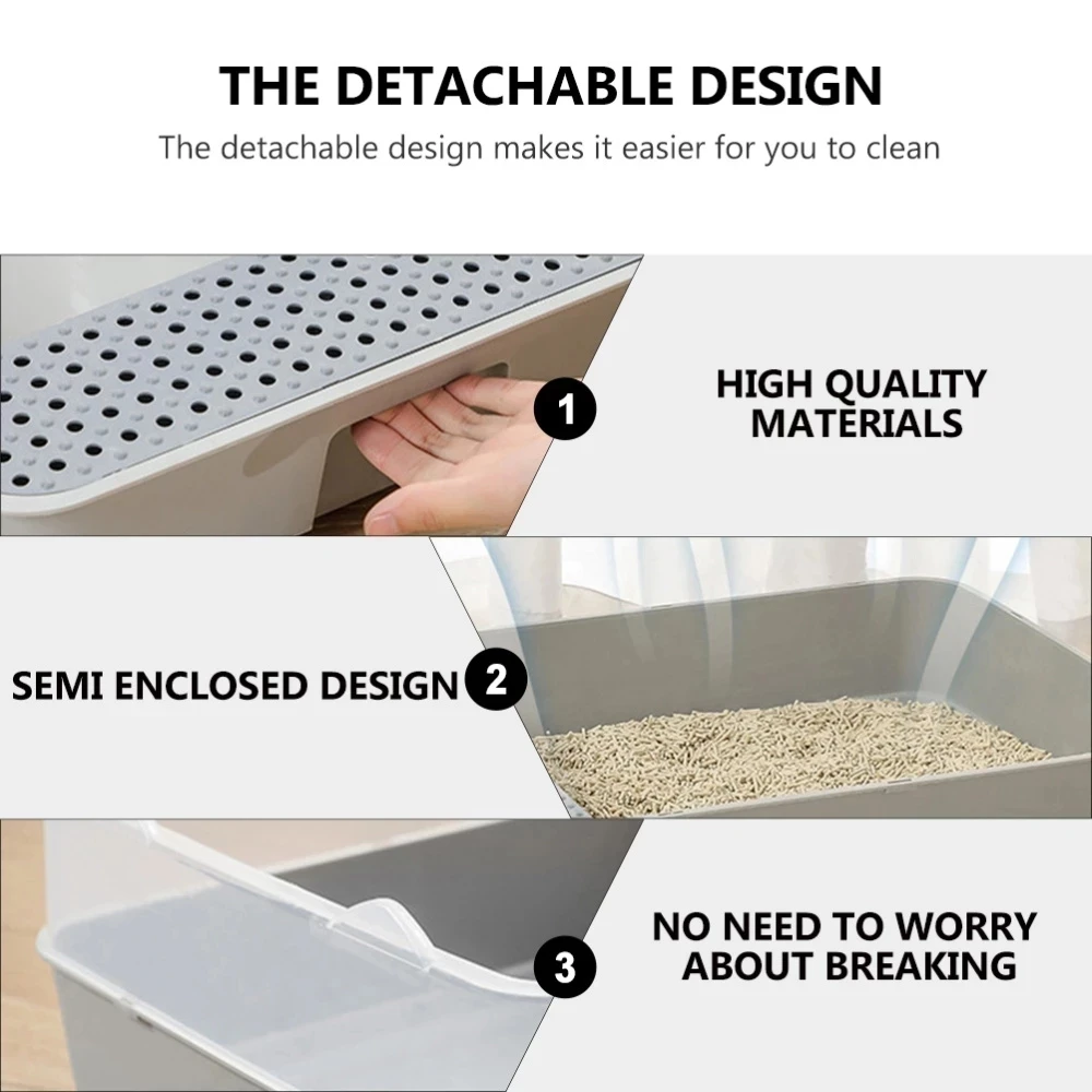 Контейнер для кошачьего туалета полузакрытая ванночка уборки от брызг товары