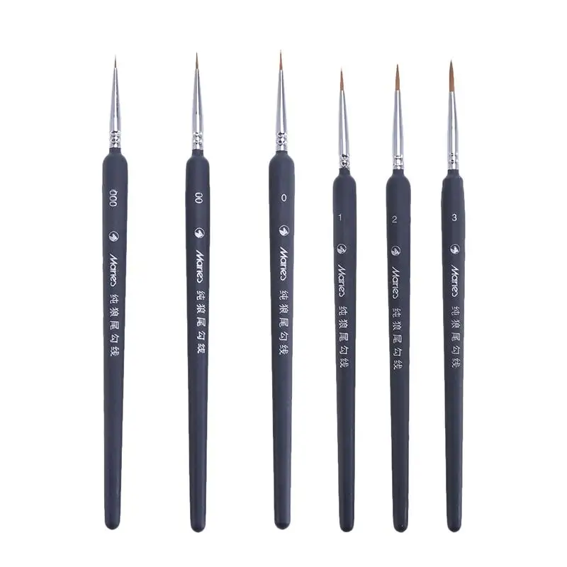 Paintbrush Line Drawing Pen Painting Accessories For Students Adults (1+2+3+0+00+000)