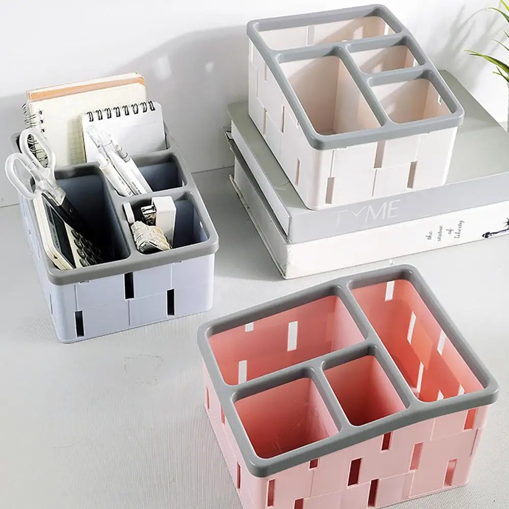 4 сетки пластиковый Настольный ящик для хранения мусора офисная канцелярская