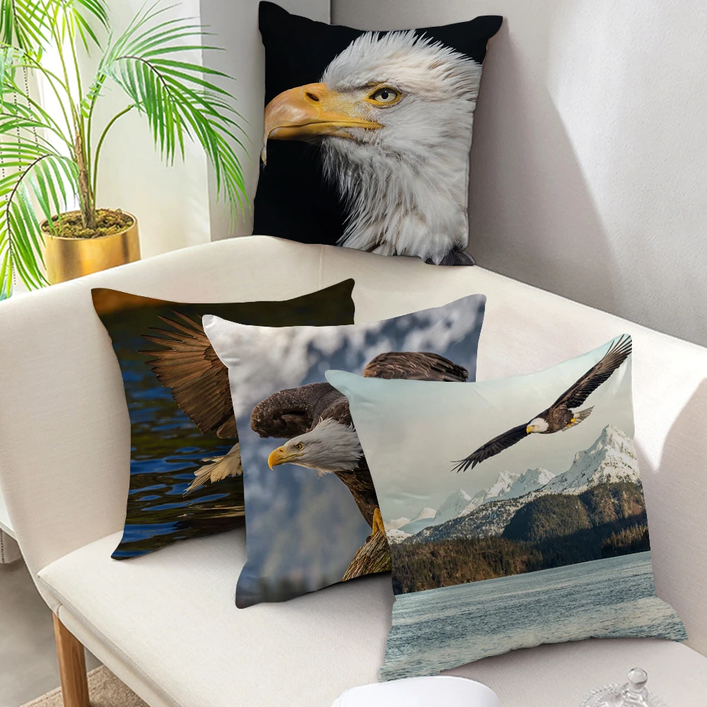 Fuwatacchi Ocean чехол для подушек с изображением птиц лысая подушка орлом автомобиля