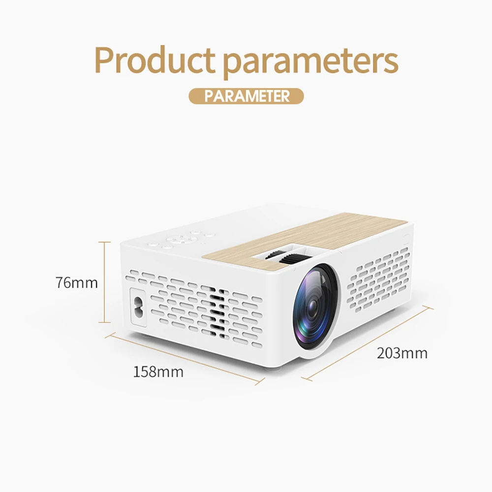 Мини проектор J12 Full HD1080P с Wi Fi зеркалированием экрана телефона 5000 люкс для