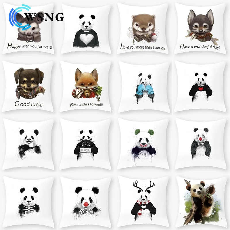 

Мультфильм животных дизайн; Чехол для подушки украшение дома диван-подушка номер наволочка для подушки, декоративная наволочка 45*45 см
