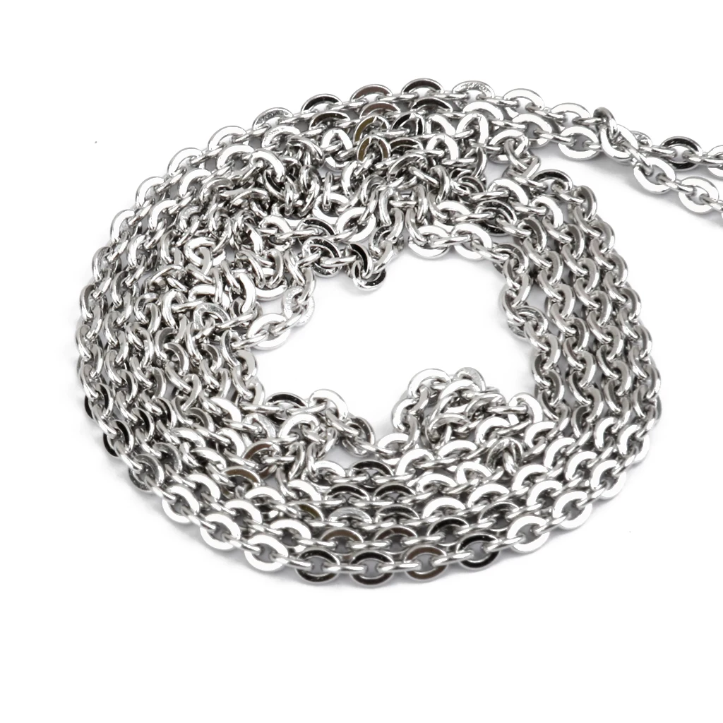 

Silver Steel Reading Glasses Glasses Keychain Necklace Chain Rolo