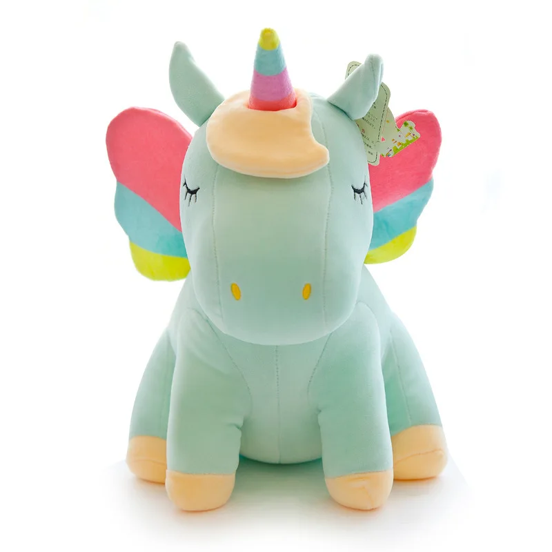 

25-55cm Soft Rainbow Angel Unicorn Doll Candy Color Girl Heart Plush Toy Stuffed Animals Pillow Birthday Gifts