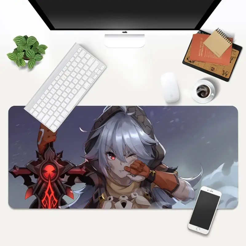 Razor Genshin Impact anime Customized laptop Gaming mouse pad Company XL Large Keyboard PC Desk Mat Takuo Anti-Slip Comfort Pad |