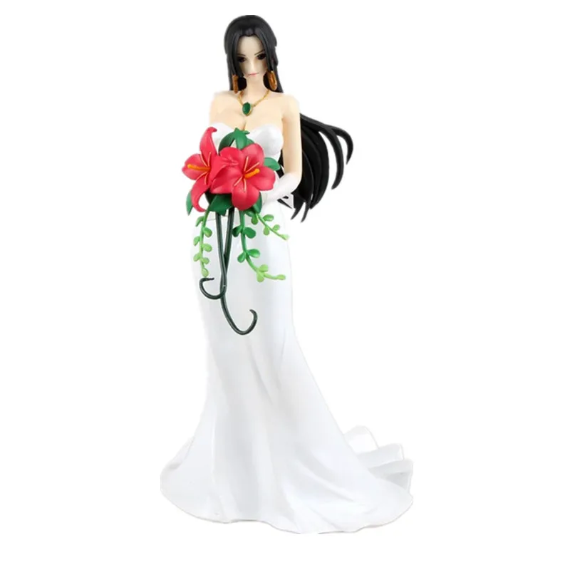 

9.06" Anime ONE PIECE Boa Hancock Shichibukai Wedding Dress Statue Portrait GK Box Action Figure Collectible Model Toy Z70 23cm