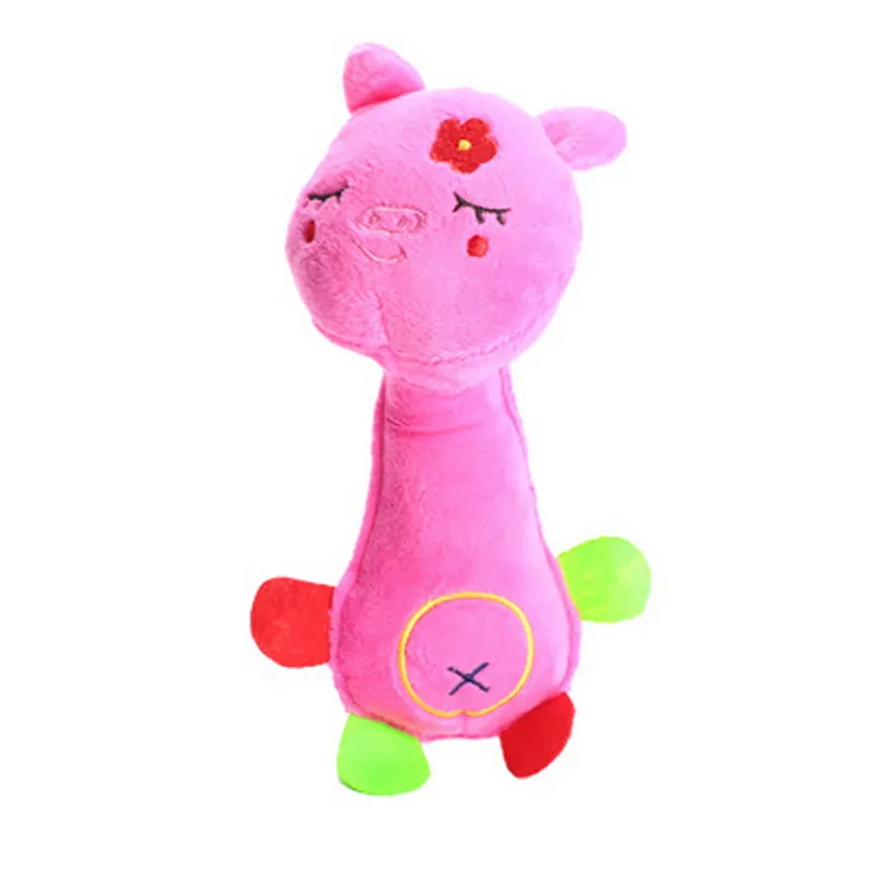 21x7.3cm pig Pet Honden Speelgoed Chew Flamingo Pet Flannel Toy Dog Goods Dog Toy Bit Rope Hair Sound - Цвет: 21x7.3cm pig