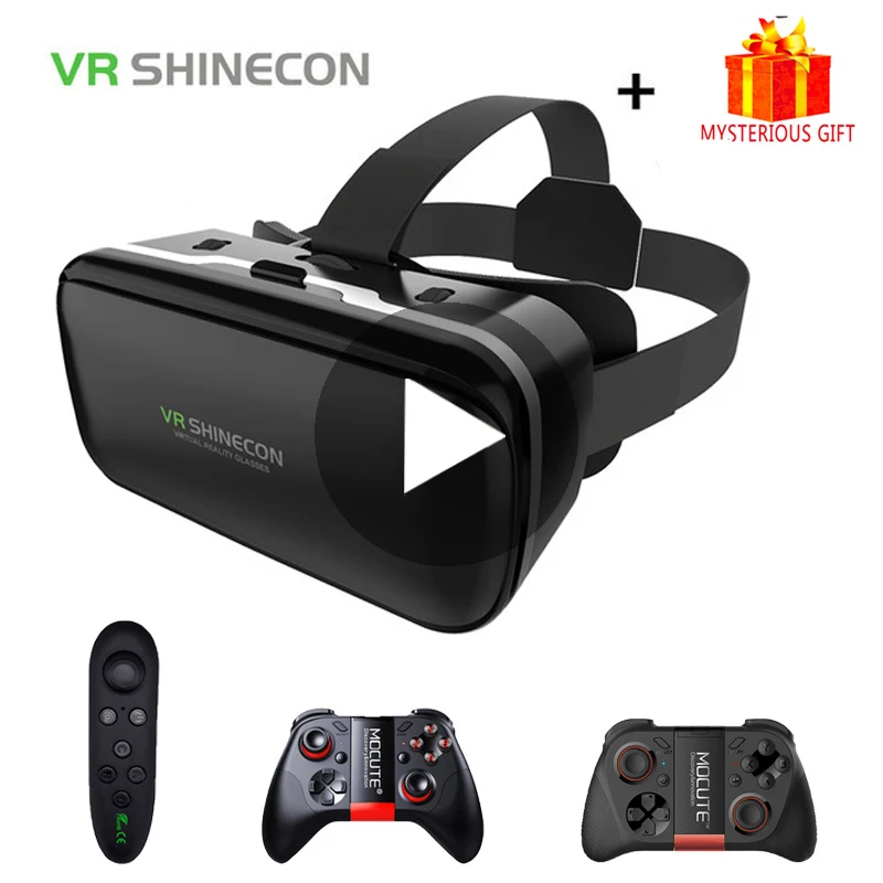VR Shinecon 6 0 шлем виртуальной реальности очки 3 D 3d гарнитура для IPhone Android смартфон