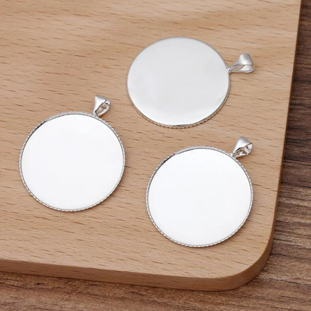 200 шт посеребренные в 20 мм 25 лоток для зубцов с подвеской-Бейл ободок кабошона |