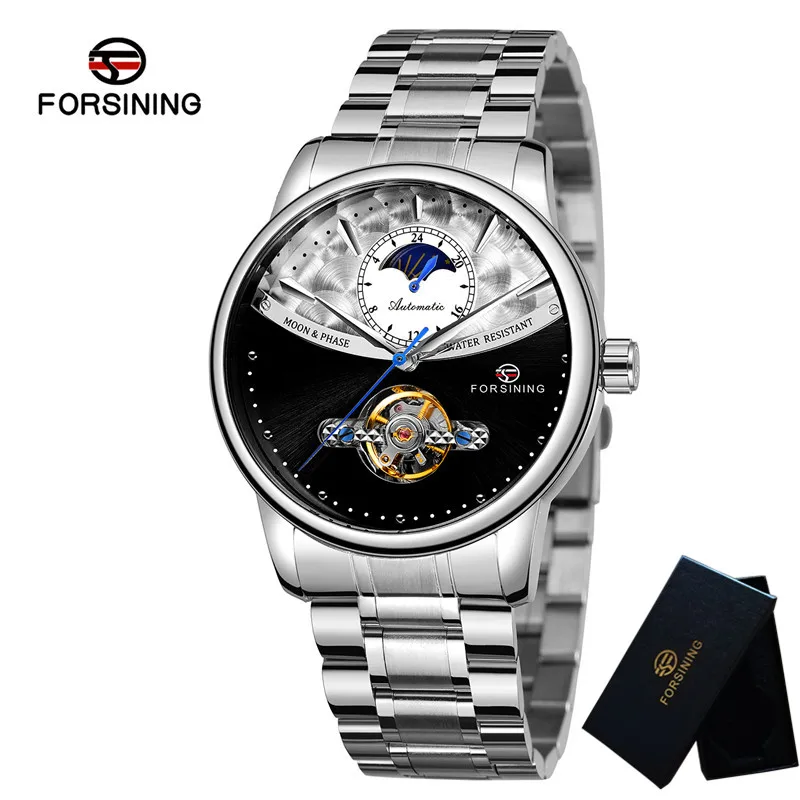 FORSINING автоматические механические мужские наручные часы военные спортивные
