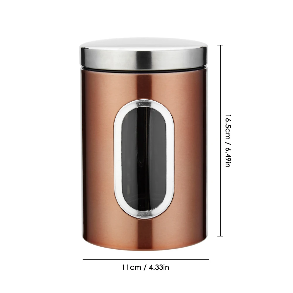 

3pcs/set Food Storage Box Tea Coffee Storage Box with Lids Grain Food Organizer Bottle with Transparent View Window