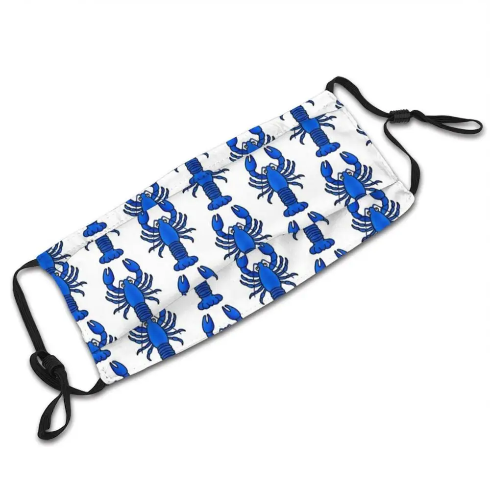 Синяя Маска для Раков тканевый многоразовый фильтр печати моющиеся синие раки