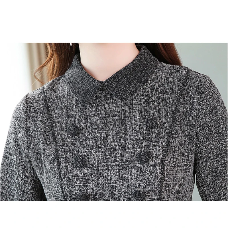 Женское платье средней длины в стиле ретро черное повседневное облегающее с