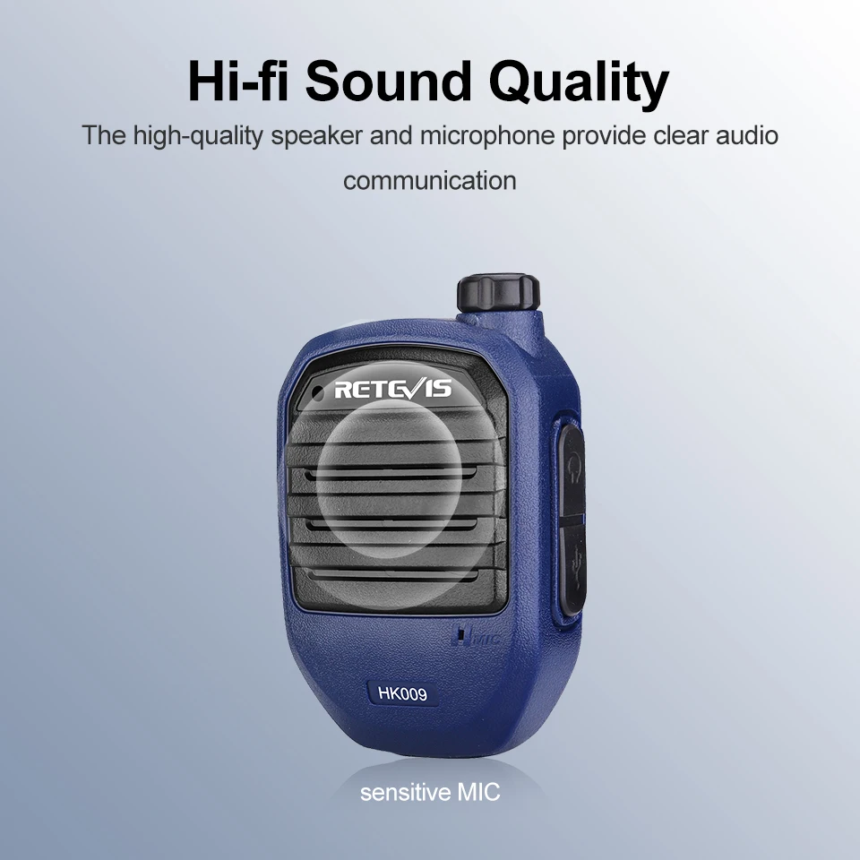 Retevis HK009 Walkie Talkie Wireless Bluetooth-compatible Handheld Speaker Microphone with Adapter PTT For Kenwood Baofeng UV5R