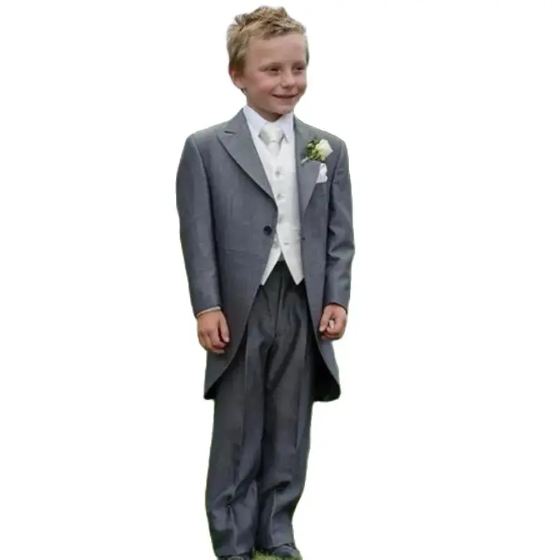 

MyLoddy Handsome Cheap Boys Tuxedo Boys Dinner Suits Custom Made Tuxedo For Kids Tuxedo (Jacket+pant+vest)