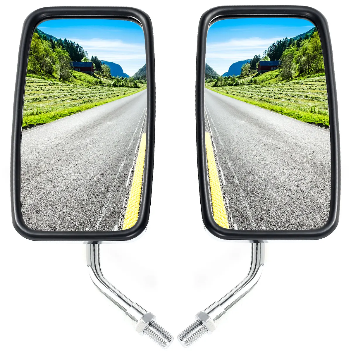 

1 пара, прямоугольные зеркала заднего вида для мотоцикла, 10 мм