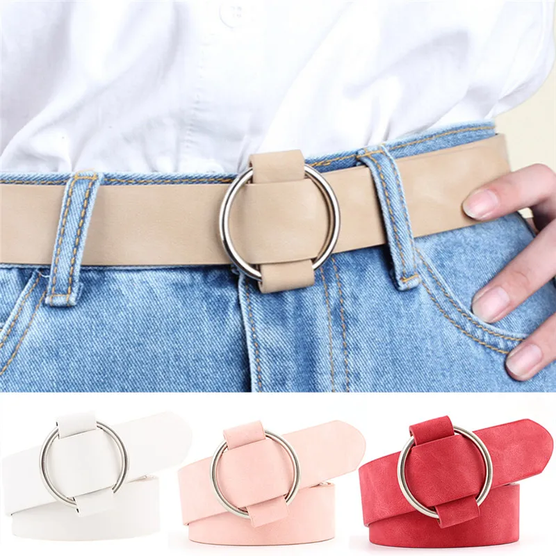 

New Fashion Womens Designer Round Casual Ladies Belts For Jeans Modeling Belts Without Buckles Leather Belt Cinturon Mujer