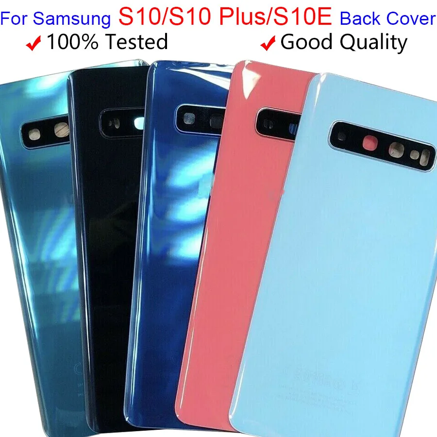 

For Samsung Galaxy S10 G973 S10 Plus G975 S10E Battery Back Cover Door Housing Replacement Repair Parts + Camera Glass Lens