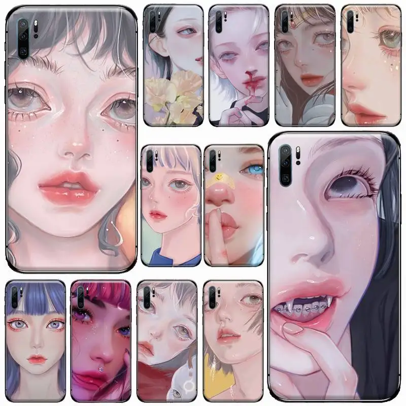 

Sexy personality girl Phone Case For Huawei honor Mate P 9 10 20 30 40 Pro 10i 7 8 a x Lite nova 5t Soft silicone funda