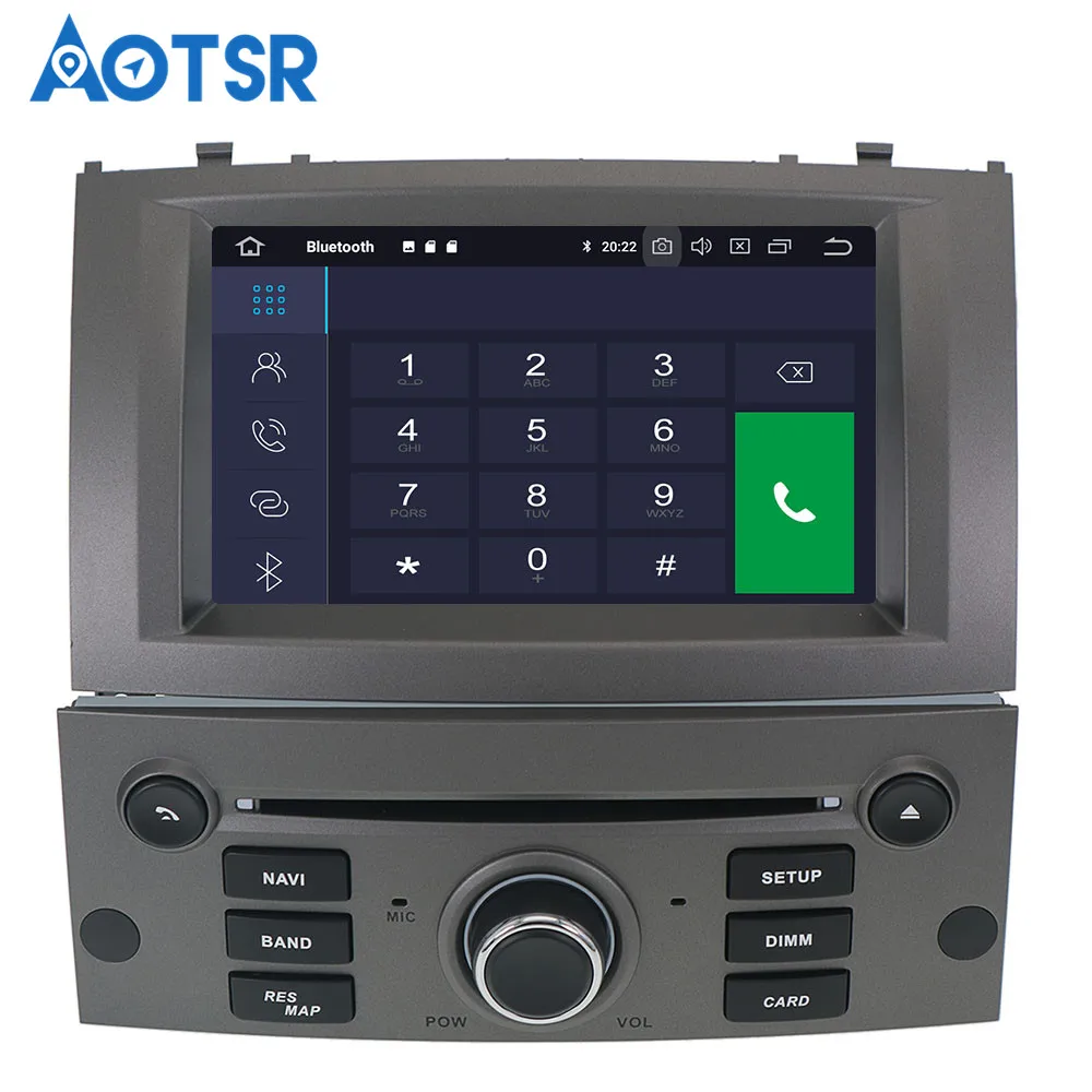 Android 9,0 автомобильный dvd-плеер gps навигация для peugeot 407 2004-2010 головное устройство мультимедийный плеер радио магнитола авто стерео