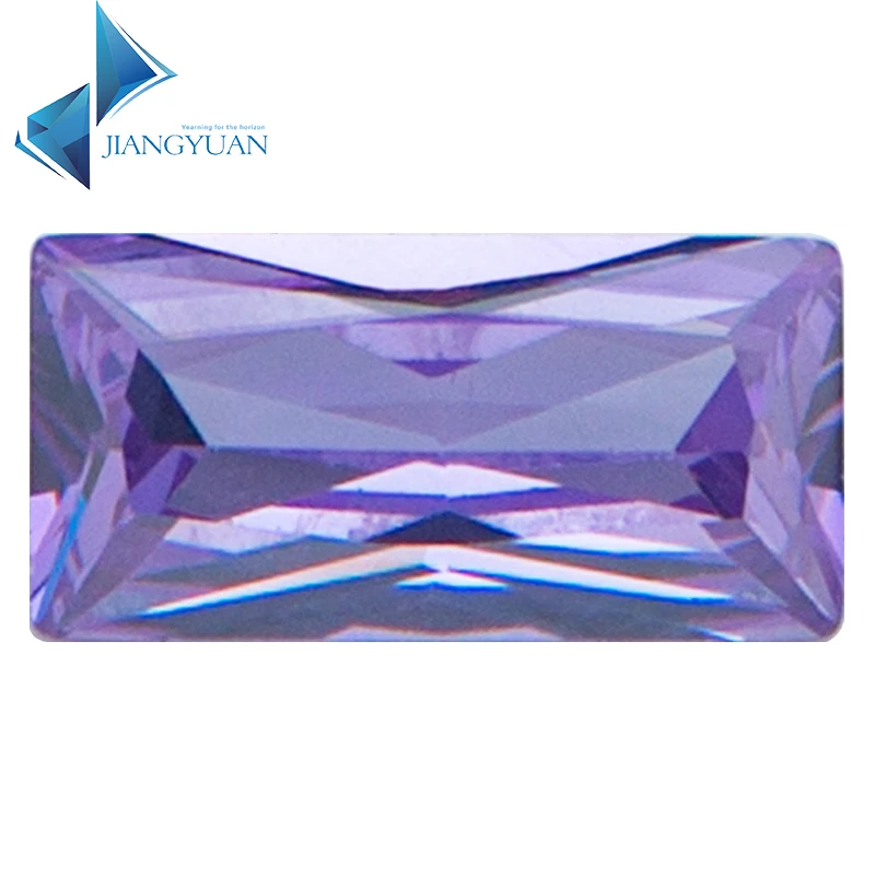 

50Pcs 3x7~6x12mm Rectangle Shape Lavender Color CZ Stone Synthetic Gems Brilliant Cut Cubic Zirconia Stone For ring