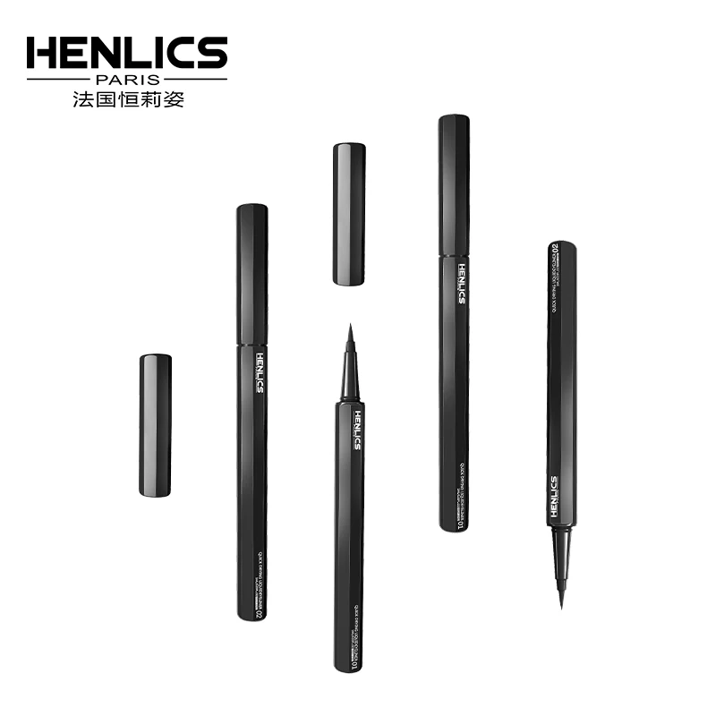 

HENLICS 2 color Waterproof Liquid Eyeliner Make Up Beauty Cosmetics Easy to wear Eye Liner Pen Pencil makeup Tools