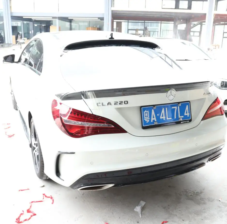 Углеродное волокно заднее крыло багажника выступ Спойлеры подходит для 13-18 Mercedes-Benz CLA 45 W117 C117 CLA 200 250 260 2013