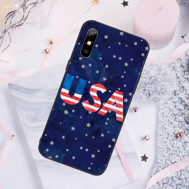 

America USA Flag Novelty Phone Cases For Xiaomi Mi Redmi Note 7 8 9 pro 8T 9T 9S 9A 10 Lite pro
