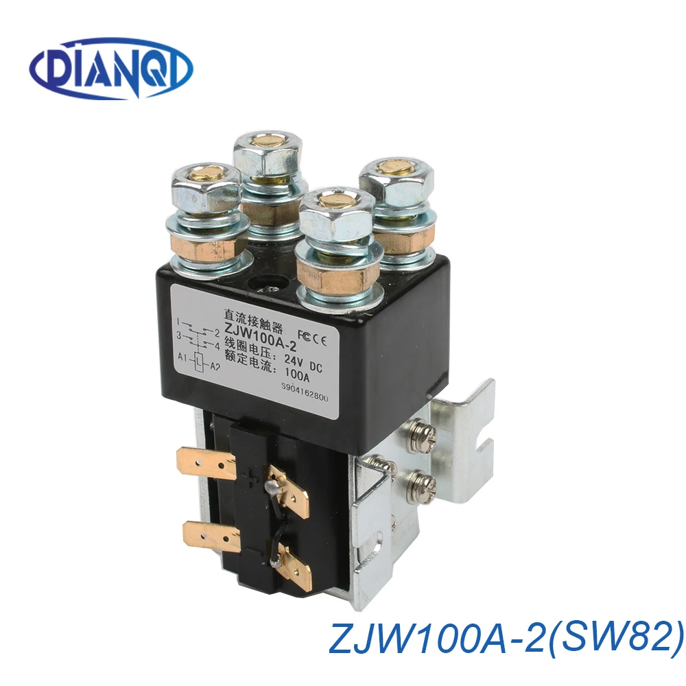 SW82 Coil Voltage 12V 24V 36V 48V 60V 72V 100A DC Contactor ZJW100A-2 for forklift handling drawing wehicle car PUMP MOTOR