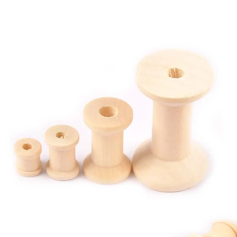 Натуральные деревянные катушки органайзер шпагат ткань нить проволока