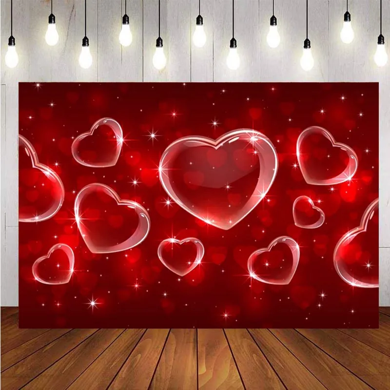 

Early 2000s Backdrop Red Heart Girls Happy Birthday Party Photography Background For Photo Studio Banner Decorations