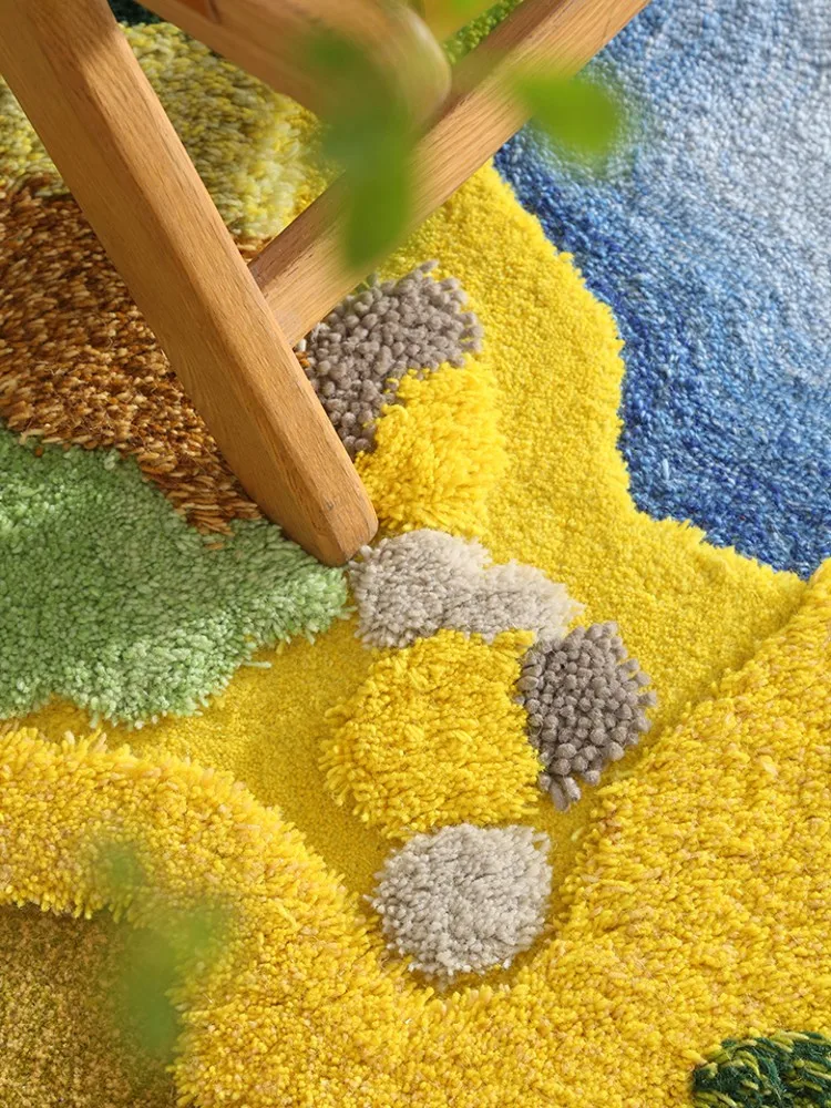 3D коврик ручной работы с маленьким лесом прикроватный ковер большого размера в