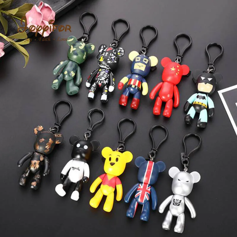 Брелок для ключей joyifor Bearbricklys классические Мультяшные фигурки брелок с мишкой