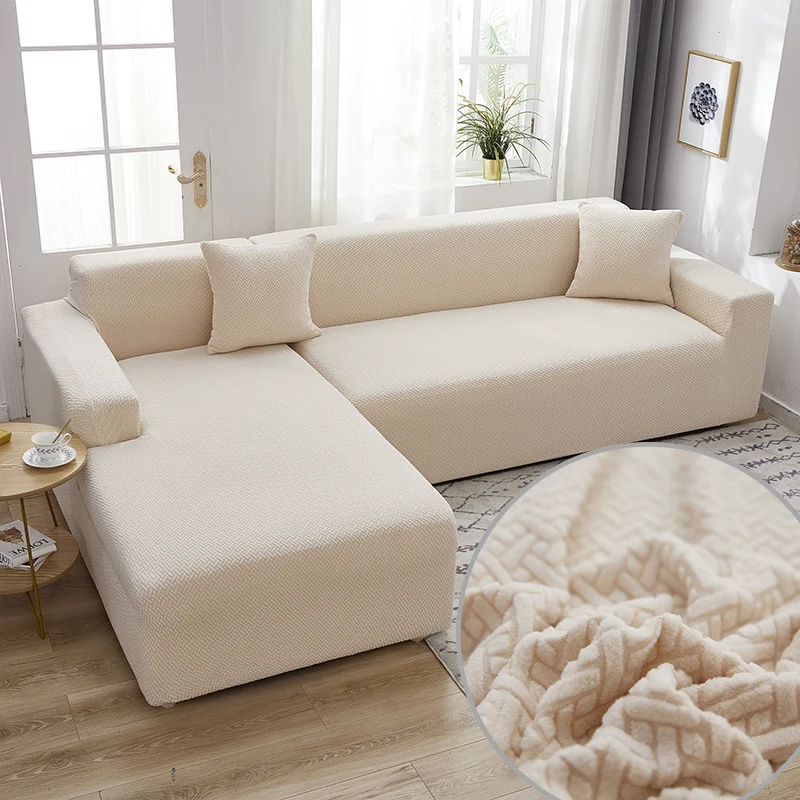 

XAXA Jacquard Living Room Sofa Slipcover Can Washed Thickened Stretch Chair L-Shaped Corner Couch Protective Cover 1/2/3/4 Seat