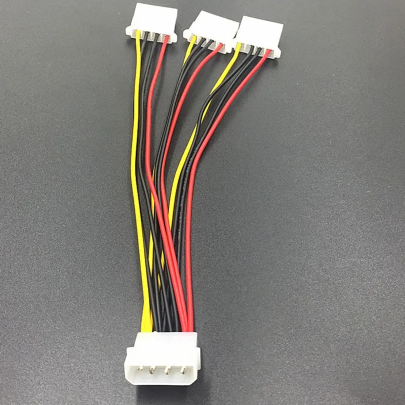 4Pin IDE силовые кабели 4 Pin Molex папа на 3 порта Женский блок питания сплиттер адаптер