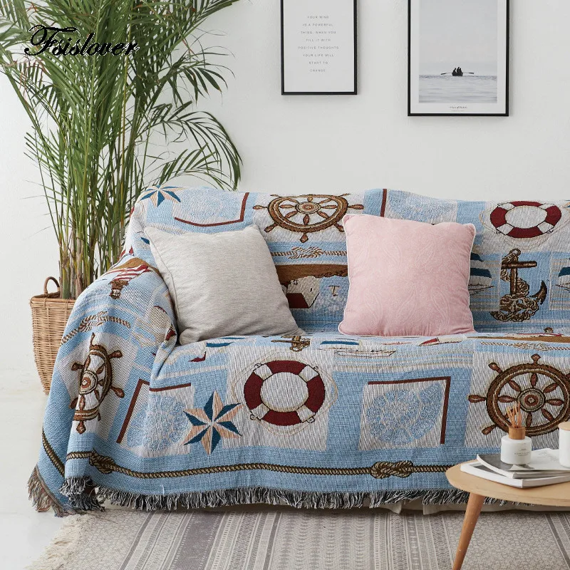 Ретро полотенце для дивана простое скандинавский плед покрывало дорожное