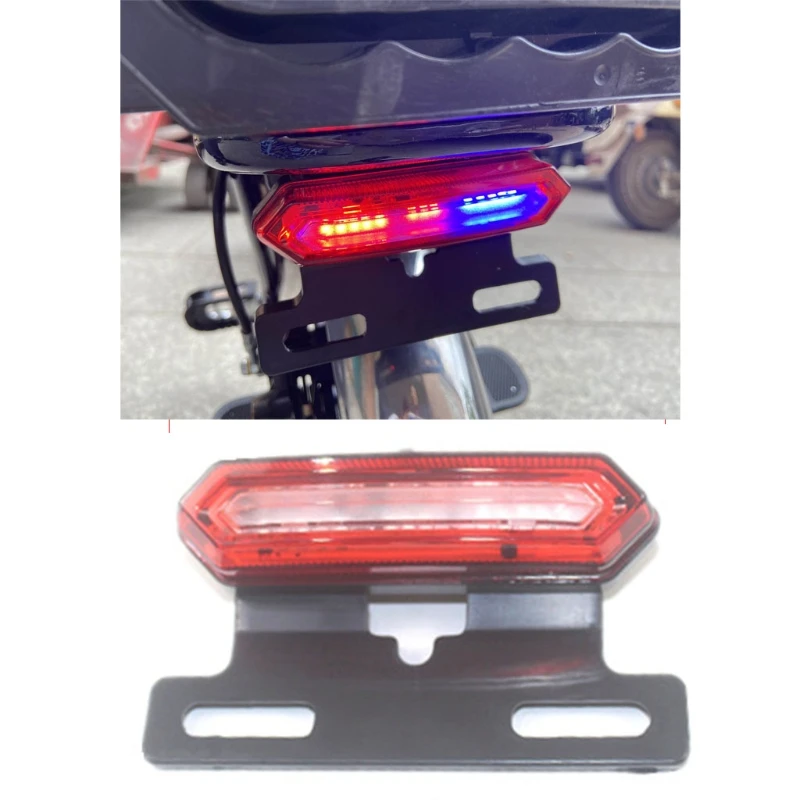 

Bright Electric Folding Bike Tail Light Cycling Red Blue Flashing Warning Rear