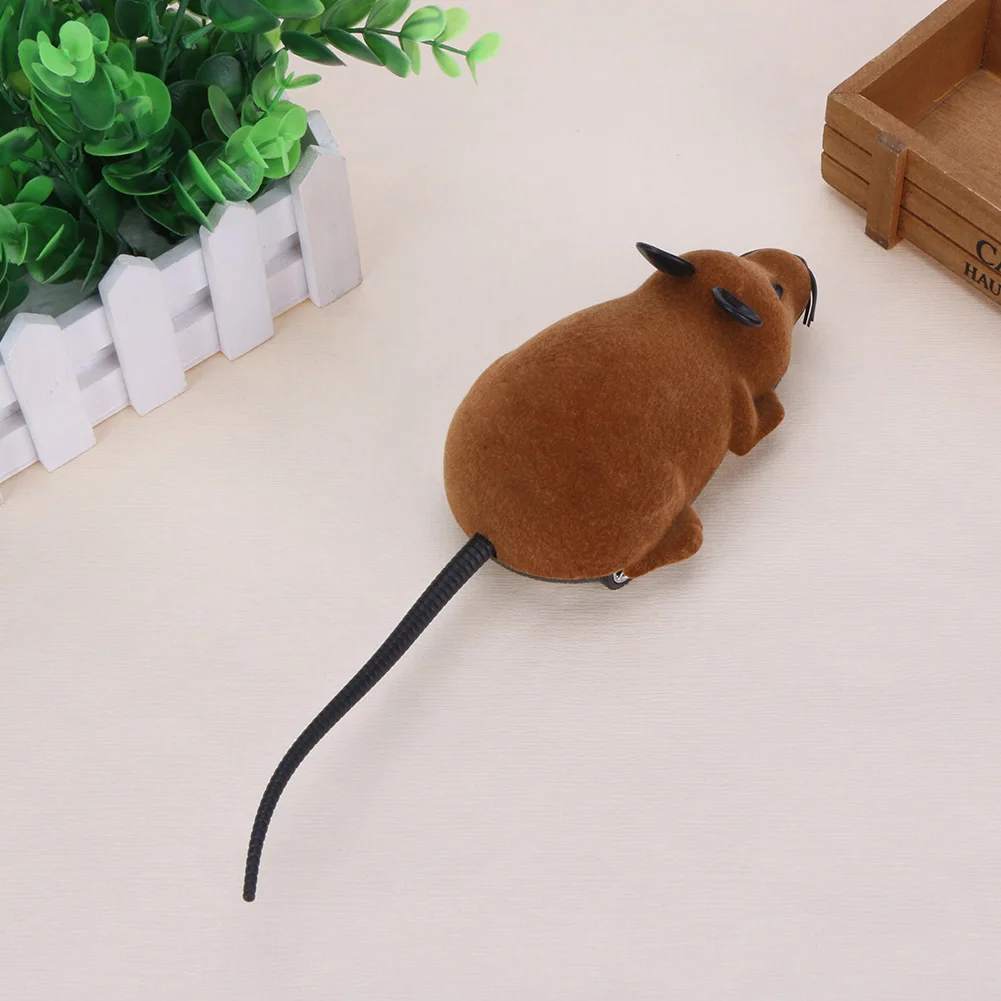 

Wireless Plush Mouse Funny Pet Cat Remote Control Fake Simulation Electronic Mice Interactive Mechanical Motion Kitten Rat Toy