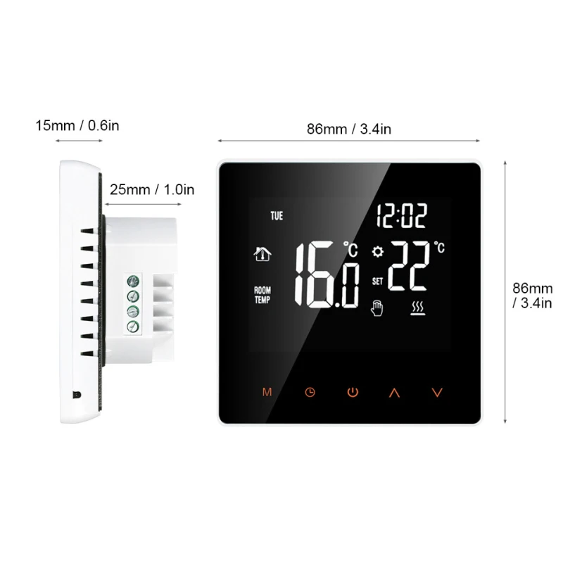 

WiFi Smart Thermostat with Display Touch Screen for Electric floor Heating,Water/Gas Boiler Temperature Controller smart home