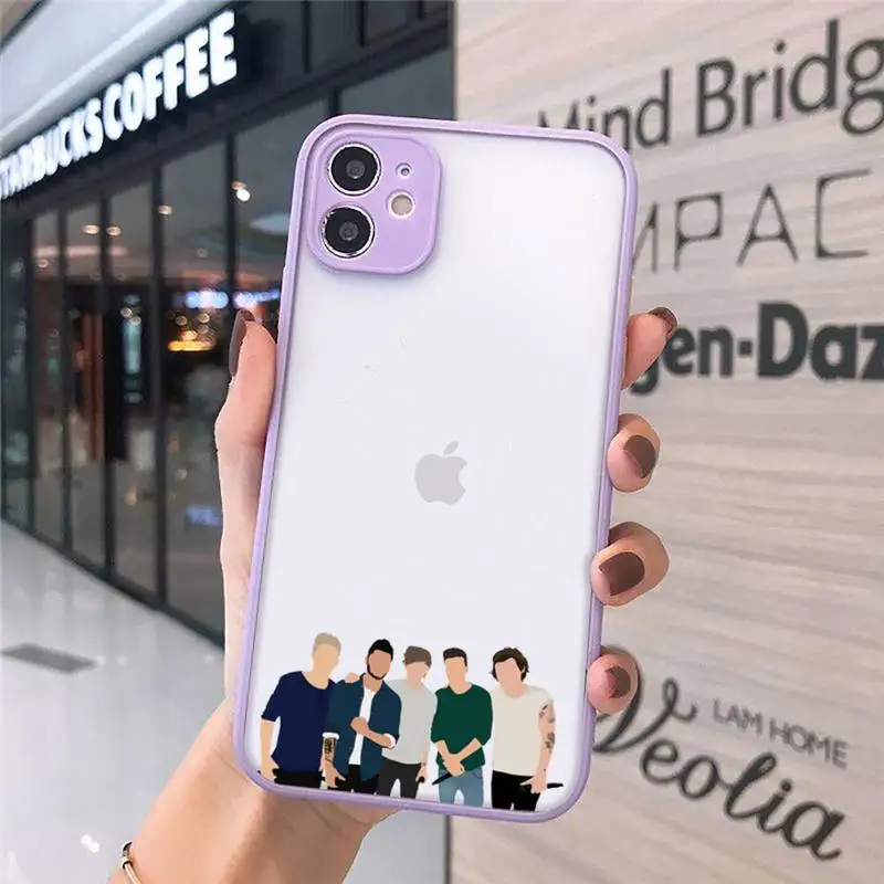 

One Direction Louis Tomlinson Phone Case matte transparent For purple iPhone 7 8 x xs xr 11 12 pro plus max mini Clear Funda