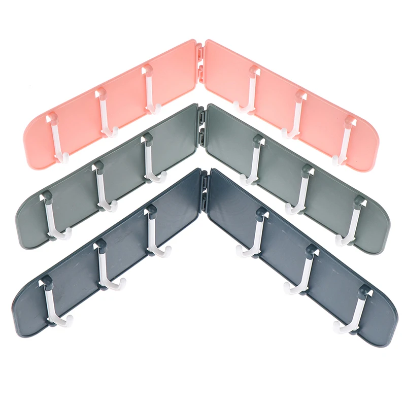 

Креативный уголок, 6 крючков, домашний портативный бесшовный настенный крючок-паста, кухонный складной крючок для ванной, подвесная стойка ...