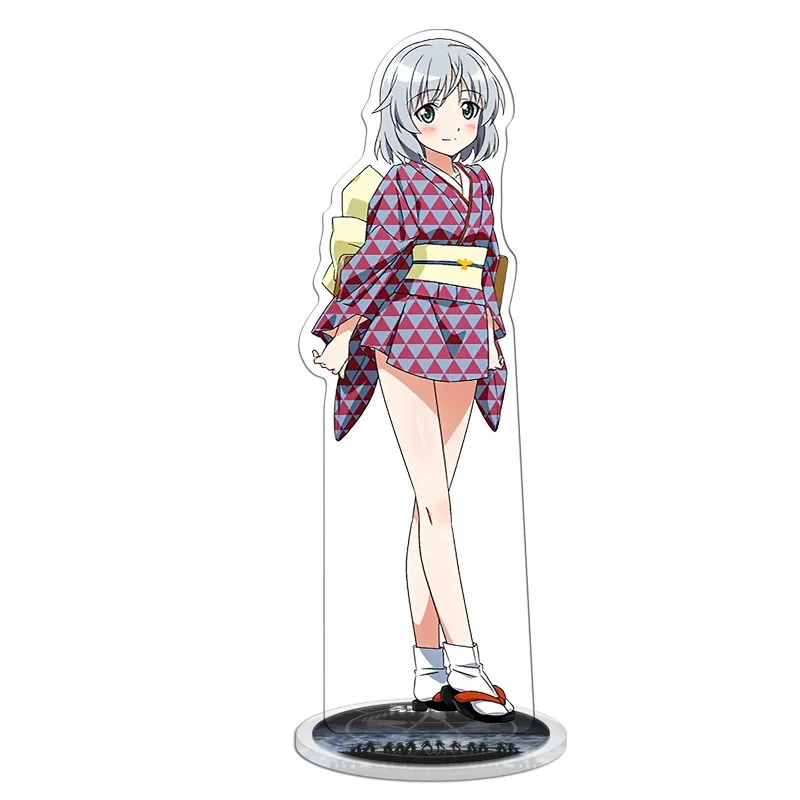 

Classic Anime Strike Witches:Road To Berlin Acrylic Stand Model Doll Keychain Miyafuji Yoshika Figure Toy Pendant 20cm Decor
