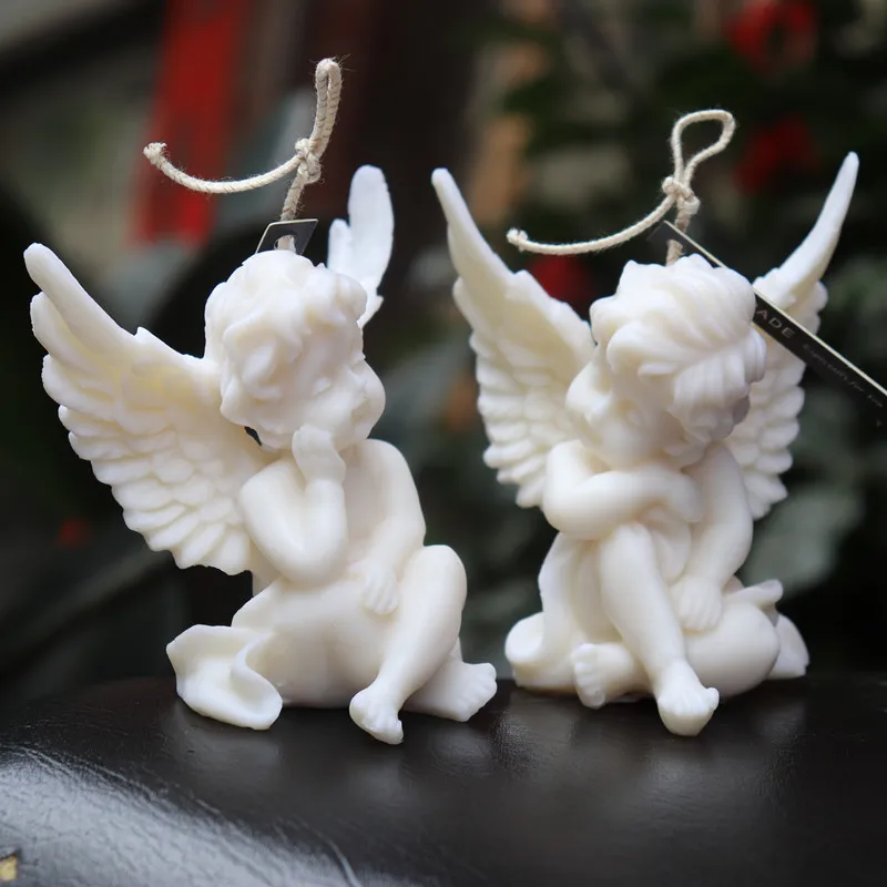 

Cute Angel Shape Scented Candle Mold Aroma Plaster Silicone Molds Shell 3d Handmade Candle Mould Home Decoration Ornaments
