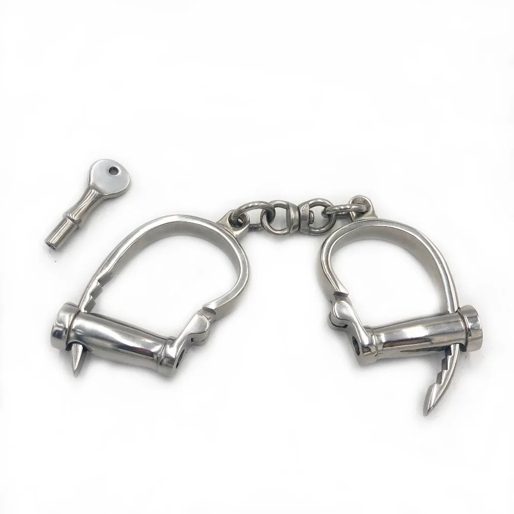 

Black Emperor SM Toys New Stainless Steel Unisex Horsehoe Handcuffs Adult Fun Couple Supplies Exquisite Alternative Adult Games