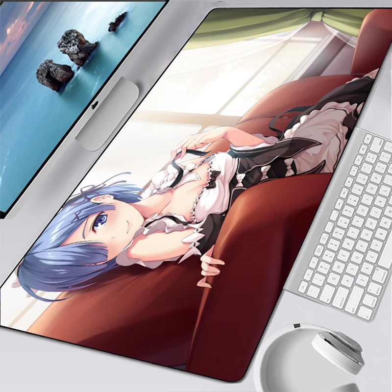 

30x80cm Re Zero Starting Life in Another World Large Pad Mouse Mat Anime Computer Gamer Locking Edge Mousepad Keyboard Carpet