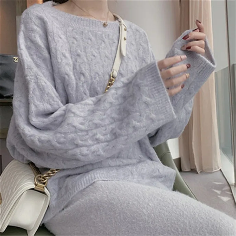 

Abbigliamento Donna Soft Milk Sweater Women Fashion Sweet Loose Elegant Outerwear Korean Autumn Retro Winter 2021 Pullover Thick